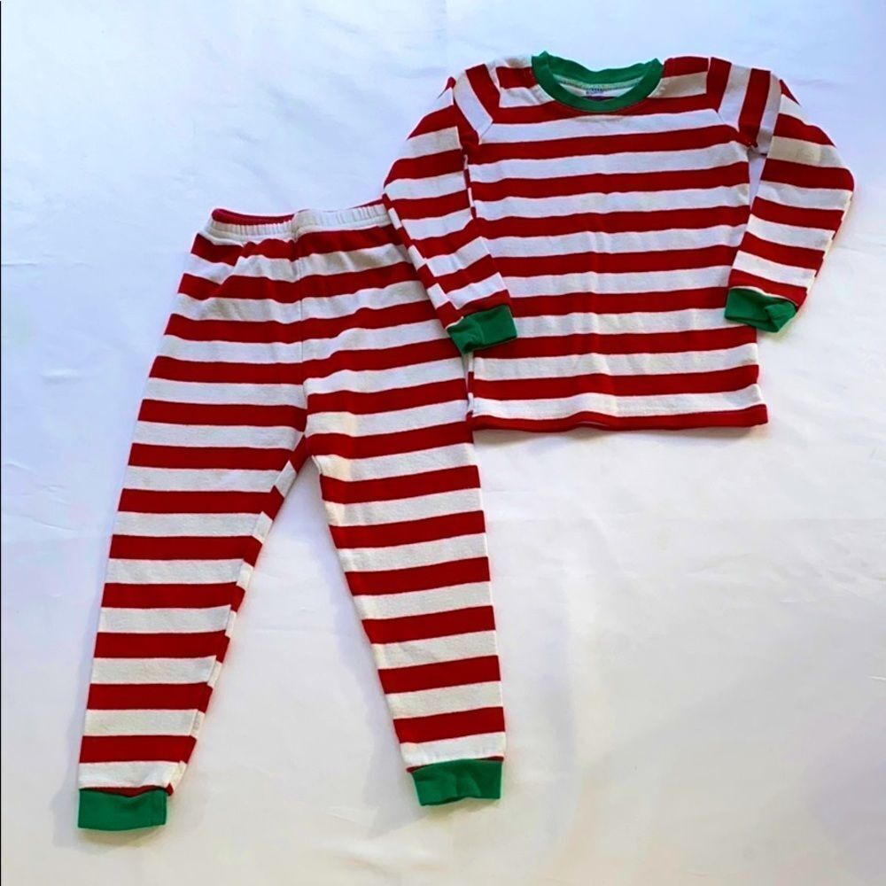 Elowel Snug Fit Christmas Striped Pajama Set 2 yr